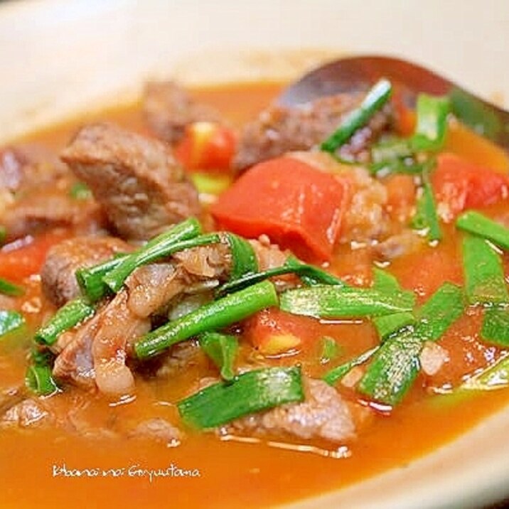 牛肉とトマトの炒めもの＊カンボジア風